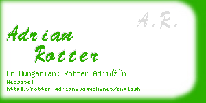 adrian rotter business card